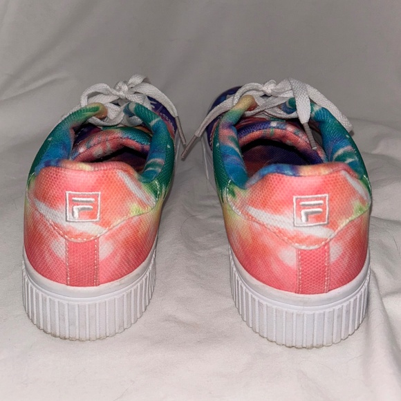 Women’s Colorful Tie Dye Platform Fila Sneakers | Size 7.5 - Picture 4 of 7